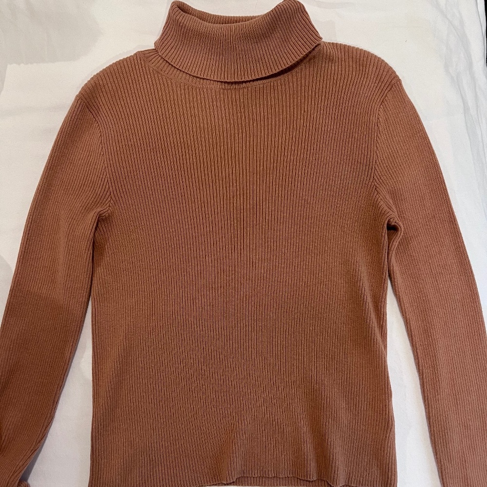 Urban Outfitters Peach Ribbed Turtleneck